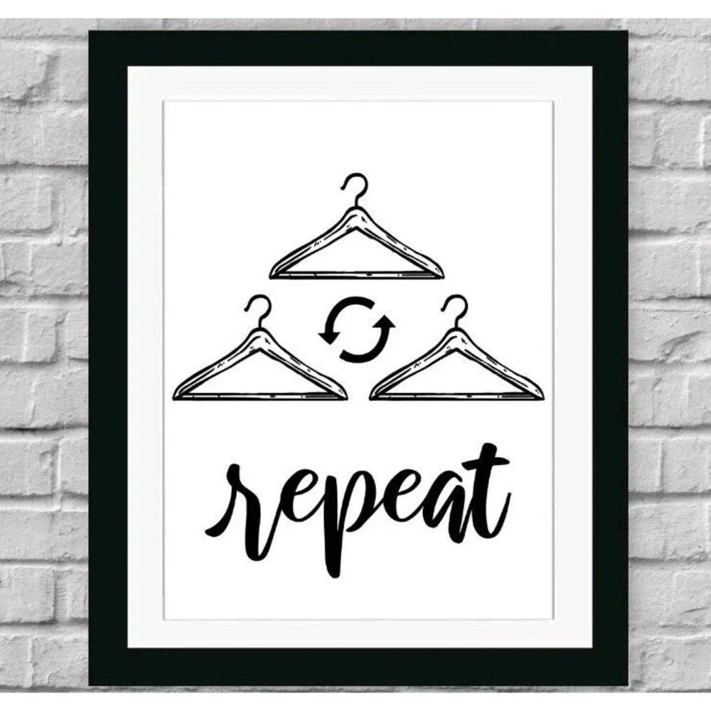 Laundry Room Signs(Set of 4 framed-11x9Inches) Wall Art Decor Prints